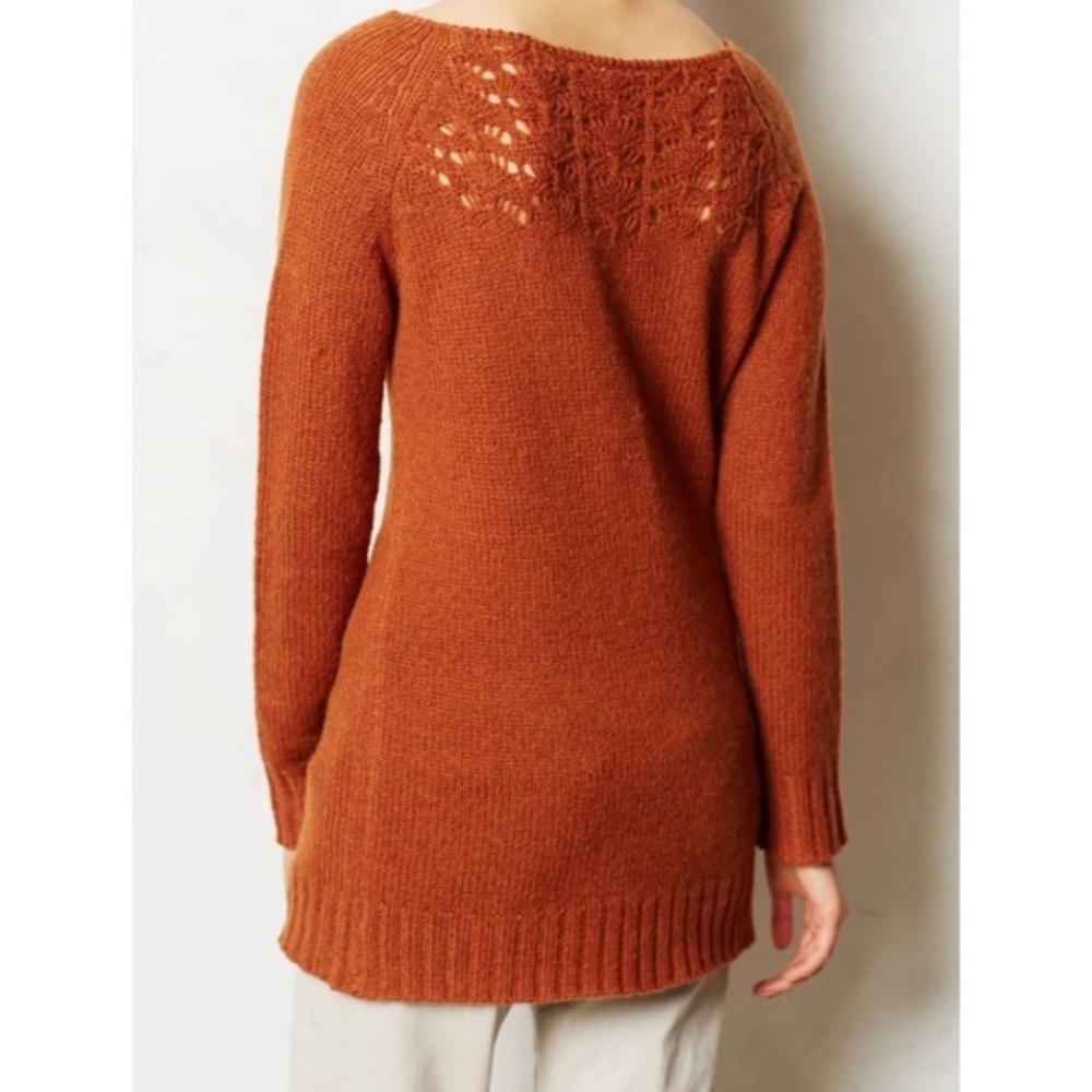 Anthro | Dashed Pointelle Pullover - image 2
